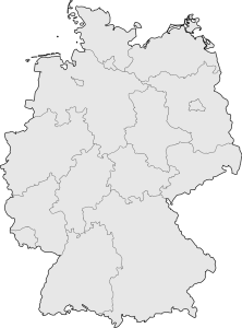 Greyscale map of germany. Diese Datei ist unter der Creative-Commons-Lizenz lizenziert.