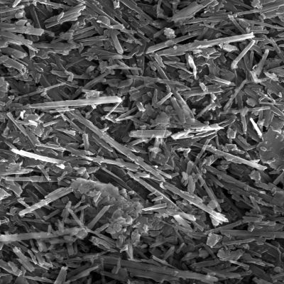 Halloysite structure under a scanning electron microscope